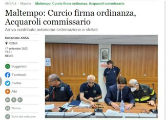 Alluvione: il presidente Acquaroli commissario delegato